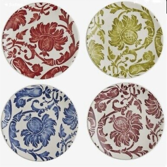 Pier 1 Imports Fall Harvest Appetizer/Dessert Plates Set Of (4) in set - Picture 1 of 4